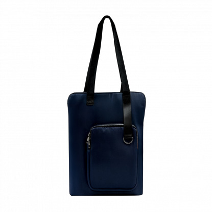 Шоппер Superbag Pocket, темно-синий с чёрным