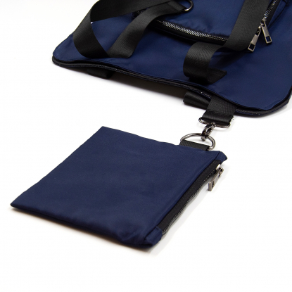 Шоппер Superbag Pocket, темно-синий с чёрным