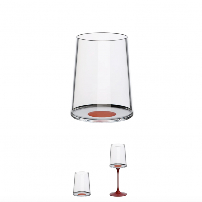 Хрустальный бокал для белого вина на магните Trebonn SplitGlass, красный