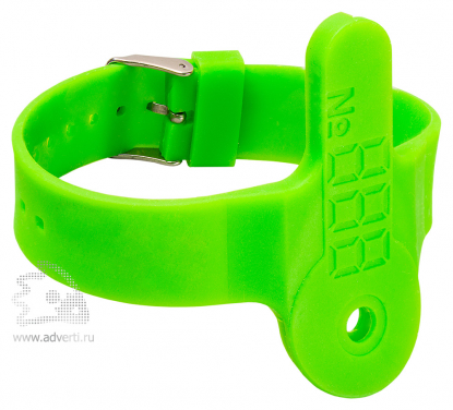 Силиконовый браслет для ключей с кармашком, зеленый