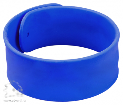 Силиконовый слэп-браслет, стандартный, синий
