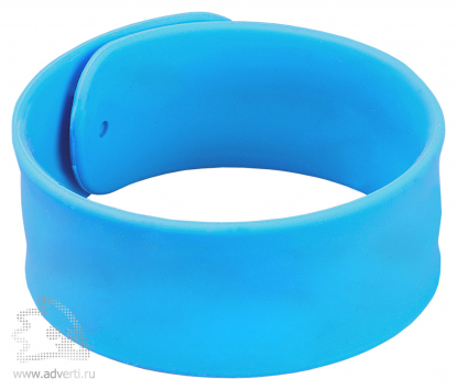 Силиконовый слэп-браслет, стандартный, светло-синий