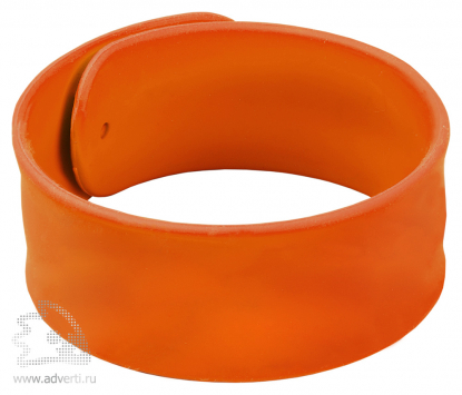 Силиконовый слэп-браслет, стандартный, оранжевый