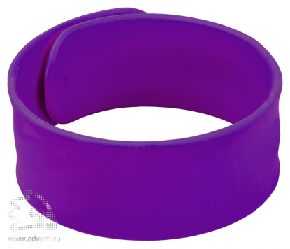Силиконовый слэп-браслет, стандартный, темно-фиолетовый