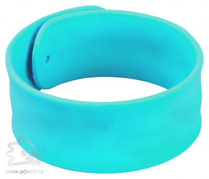 Силиконовый слэп-браслет, стандартный, голубой