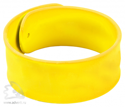 Силиконовый слэп-браслет, стандартный, желтый