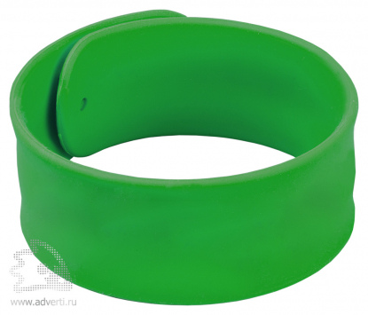 Силиконовый слэп-браслет, стандартный, зеленый
