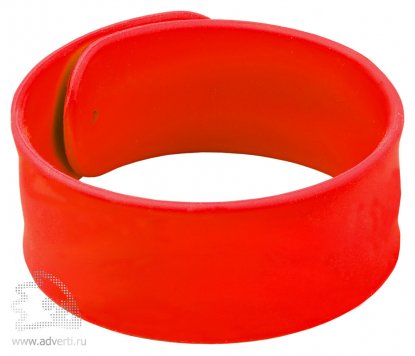Силиконовый слэп-браслет, стандартный, красный