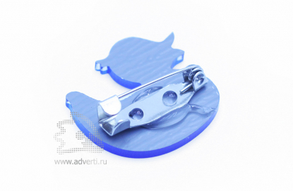 Значки из зеркального пластика индивидуальной формы, крепление булавка