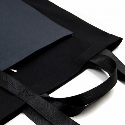 Шоппер Superbag Big Pocket, с карманом на молнии, черный с темно-серым