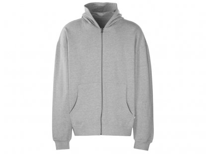 Толстовка на молнии Monaco, унисекс, серый меланж