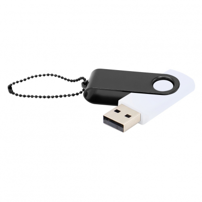 Флешка Designer To Go 2.0 USB, 16Gb, белая с черным