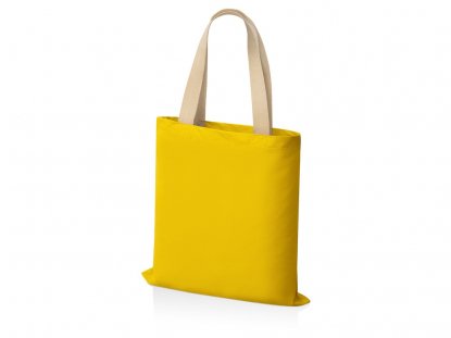 Сумка для шопинга Steady хлопковая с парусиновыми ручками, 260 г/м2, желтая