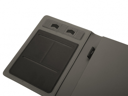 Подарочный набор Twilight, органайзер А5 с беспроводной зарядкой и металлическая шариковая ручка со светящимся логотипом