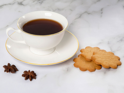 Чайная пара Preston с золотой каймой