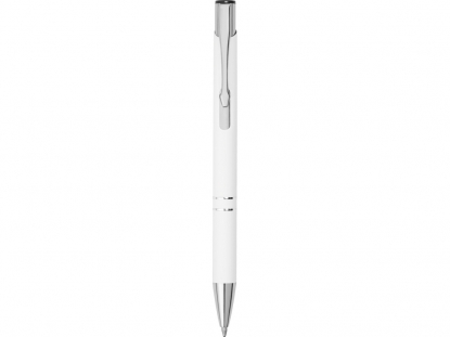 Ручка металлическая шариковая C1 soft-touch, белая