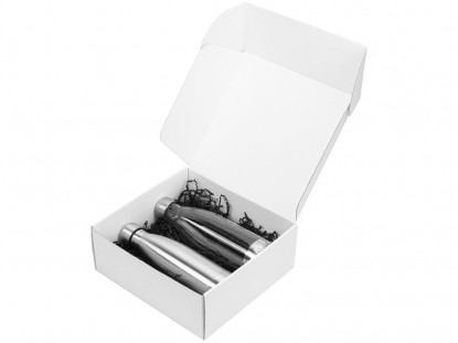 Подарочный набор с термосом и бутылкой Bottle set, серебристый