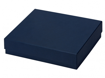 Коробка с ложементом Smooth L для ручки, флешки и блокнота А5, синяя