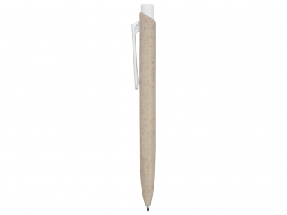 Ручка шариковая ECO W из пшеничной соломы, бежевая, вид сбоку