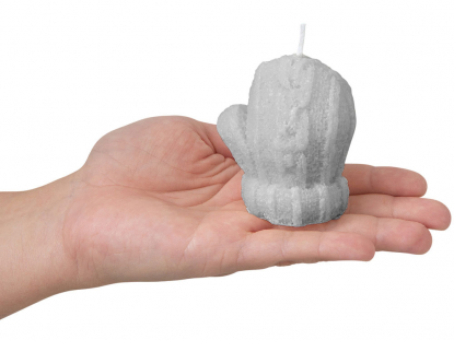 Свеча Рукавичка, серая