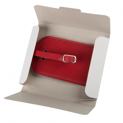 Бирка багажная TINTED, коллекция ITEMS, красная, в упаковке