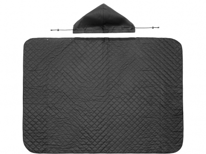 Плед-пончо 2-в-1 Cappy с капюшоном и мешком, черный