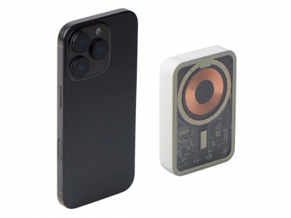 Беспроводной магнитный внешний аккумулятор с QC\PD MagnifIQ, 10000 мАч, 15 Вт, белый