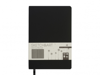 Скетчбук А5 Sketch & Art 100 г/м2, soft-touch, черный