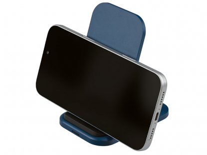 Беспроводное зарядное устройство Foldy, 15 Вт, темно-синее