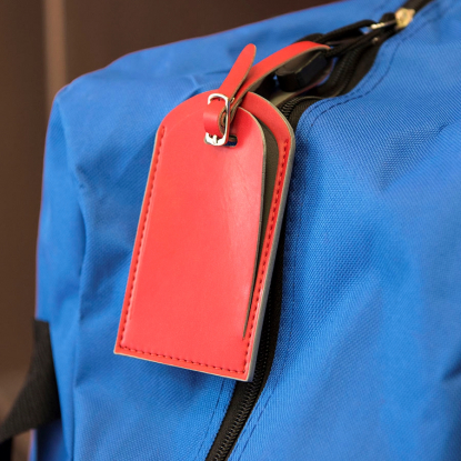 Бирка багажная TINTED, коллекция ITEMS, красная, на сумке