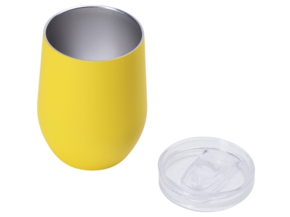 Термокружка Vacuum mug C1, soft touch, желтая