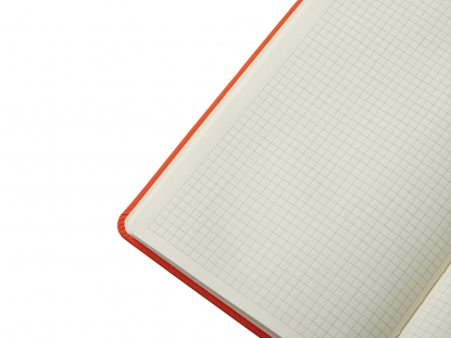 Блокнот в твердой обложке A5 Виспи в клетку, оранжевый