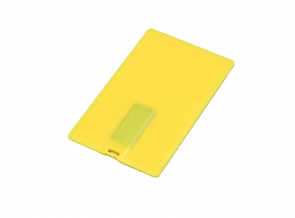 Флешка в виде пластиковой карты, желтая