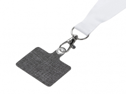 Лента под сублимацию для телефона, 2,5 см, белая с серым