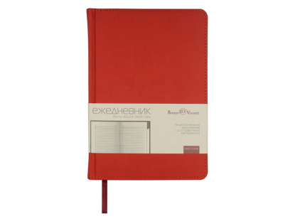 Ежедневник недатированный А5 Velvet Index с индексами, красный