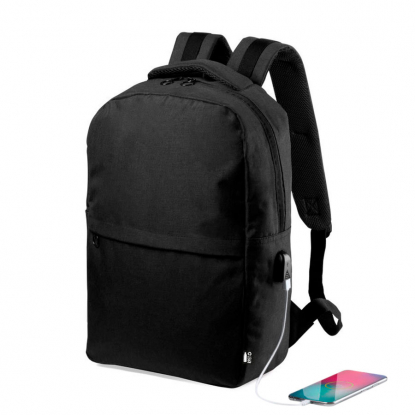 Рюкзак KONOR из rPET/рециклированного полиэстера, черный, пример использования