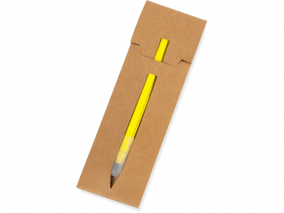 Вечный карандаш с линейкой и стилусом Sicily, желтый