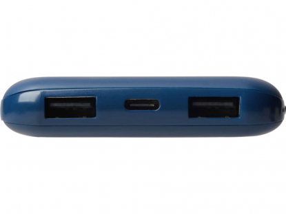 Набор из внешнего аккумулятора и универсального кабеля с подсветкой лого Reserve LED, 10000mAh, темно-синий
