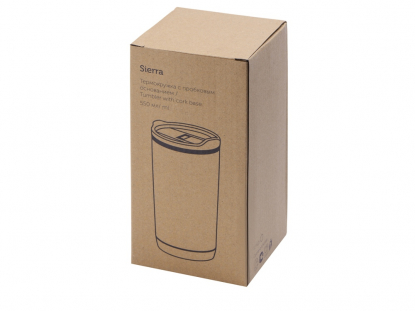 Термокружка с пробковым основанием Sierra, упаковка