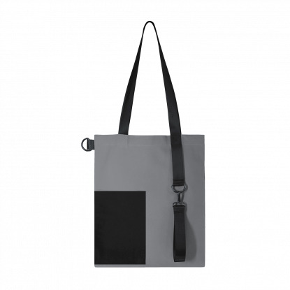 Шоппер Superbag Color, серый с чёрным