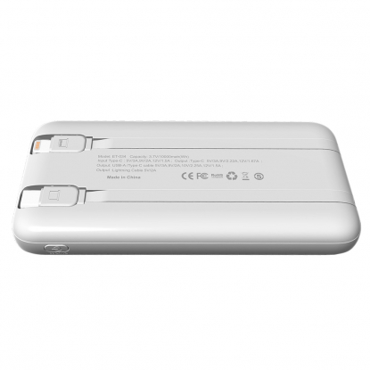 Внешний аккумулятор Nero с быстрой зарядкой, 10000 mAh, белый