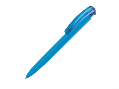 Шариковая ручка трехгранная TRINITY K transparent GUM soft-touch, голубая