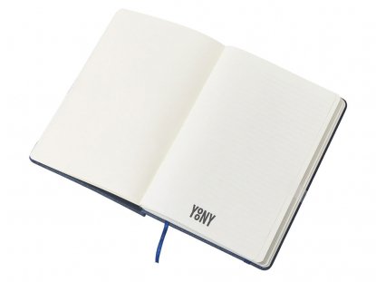 Блокнот А5 NotaBene с металлической шариковой ручкой и подставкой для телефона, темно-синий