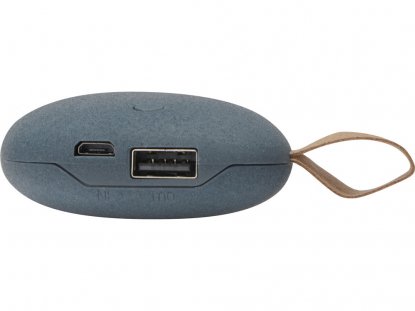 Внешний аккумулятор в форме камня Stone, 5200 mAh, темно-серый