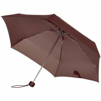 Зонт складной Minipli Colori S, механический, 5 сложений, коричневый