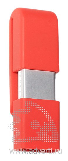 USB флэшки Clip-clap, красная, закрытая