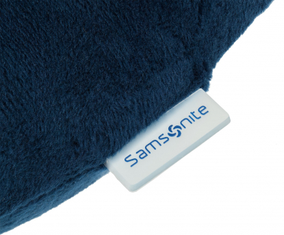 Подушка дорожная Global TA (Samsonite), синяя, лейбл