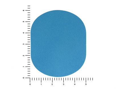 Патч Овал, nubuk, голубой