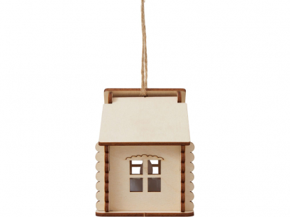 Деревянная подвеска на елку с подсветкой Lumihut