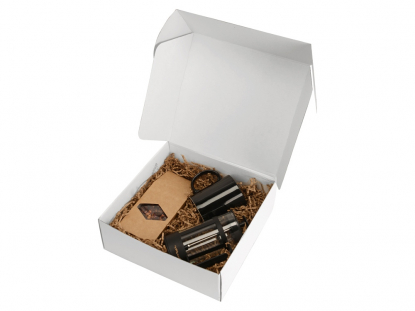 Подарочный набор с чаем, кружкой и френч-прессом Чаепитие, черный, в коробке
